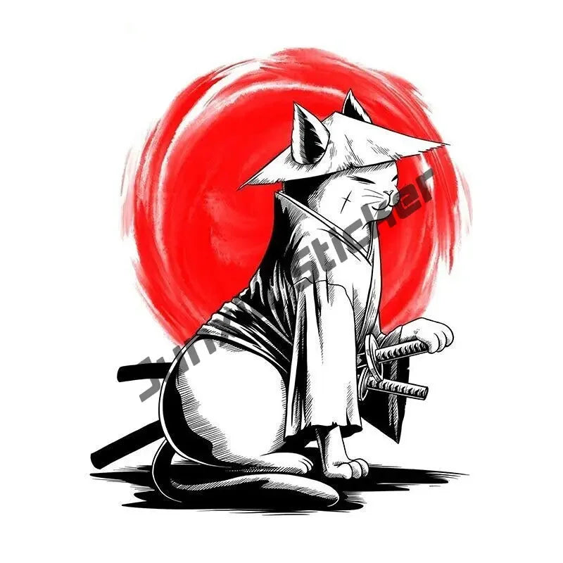 Japanische Oni & Samurai Vinyl-Sticker – Reflektierend & Wasserfest