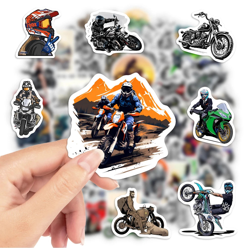 MotoSport & Racing Biker Sticker-Pack – Wasserfeste Motorrad- & Racing-Vinyl-Decals