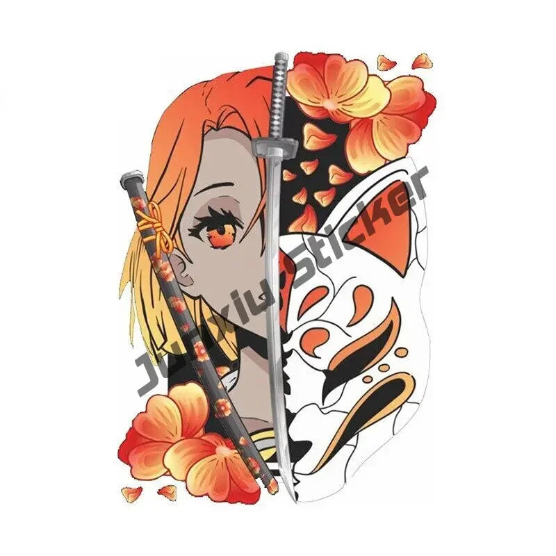 Japanische Oni & Samurai Vinyl-Sticker – Reflektierend & Wasserfest