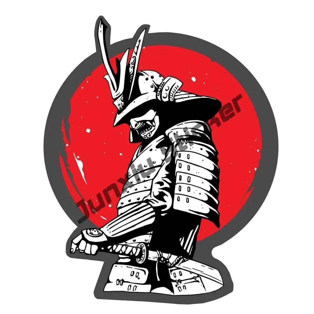 Japanische Oni & Samurai Vinyl-Sticker – Reflektierend & Wasserfest