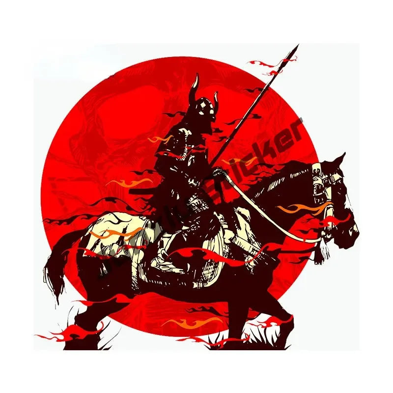 Japanische Oni & Samurai Vinyl-Sticker – Reflektierend & Wasserfest