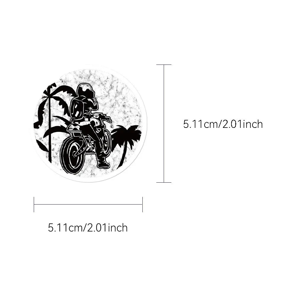 Vintage Motorcycle Sticker-Pack – Wasserfest (50 Stk.)
