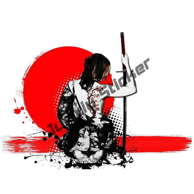 Japanische Oni & Samurai Vinyl-Sticker – Reflektierend & Wasserfest