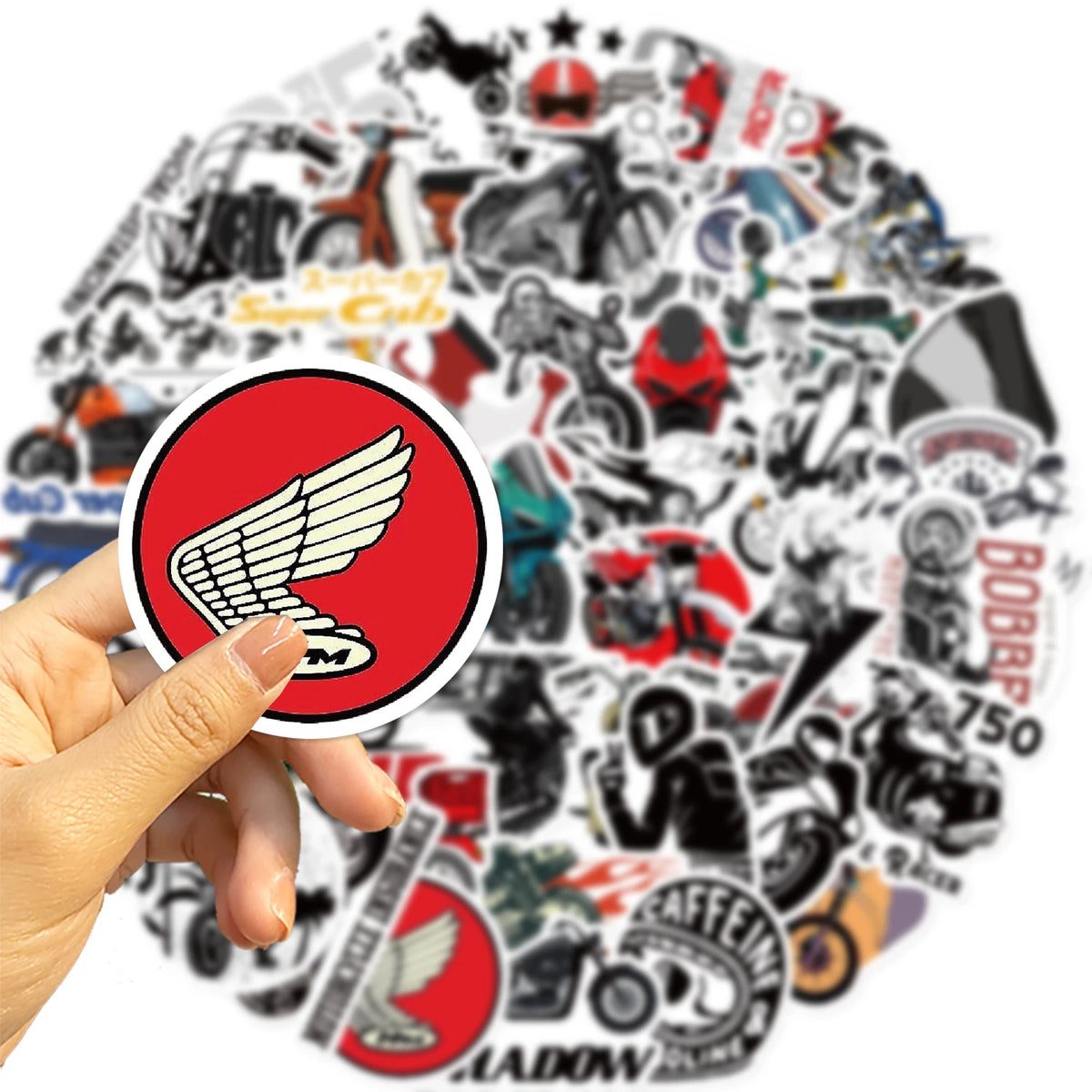 Biker Sticker-Pack – Wasserfeste Biker-Vinyl-Aufkleber (50 Stück)