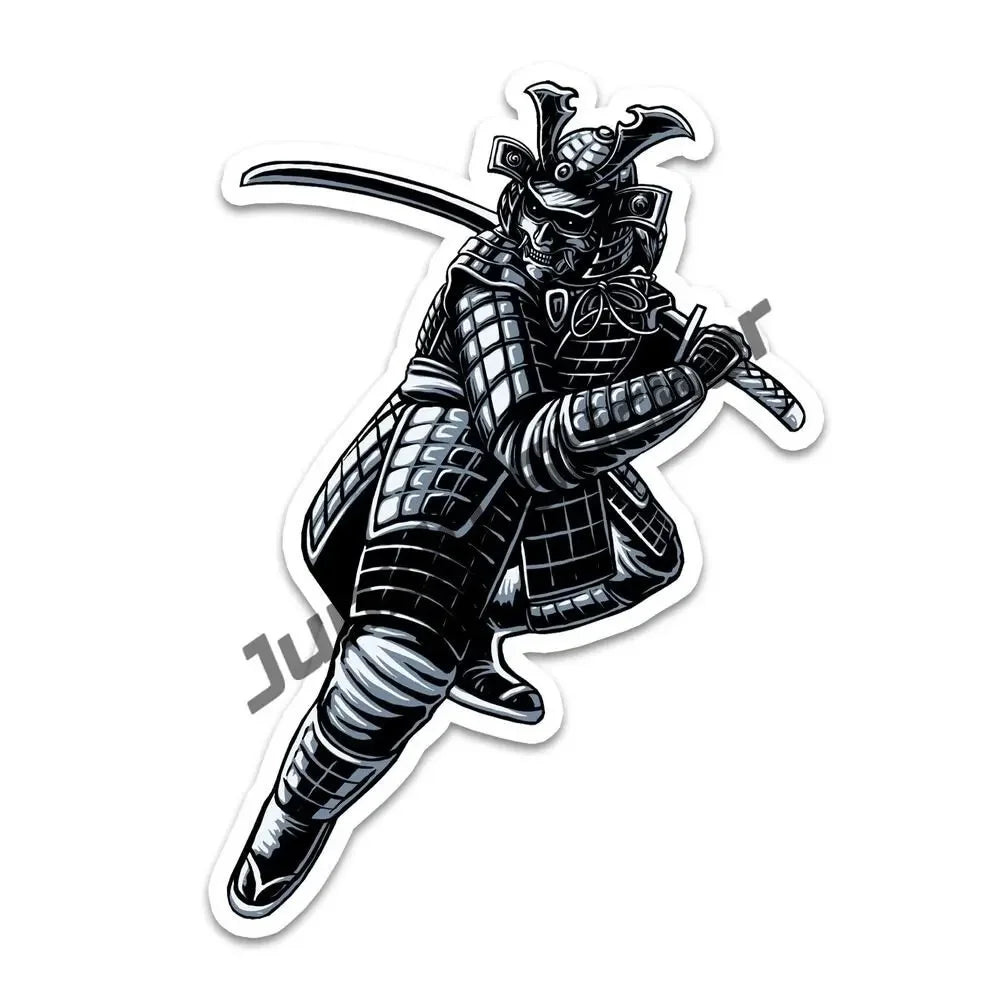 Japanische Oni & Samurai Vinyl-Sticker – Reflektierend & Wasserfest