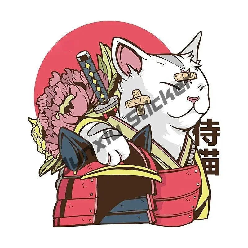 Japanische Oni & Samurai Vinyl-Sticker – Reflektierend & Wasserfest