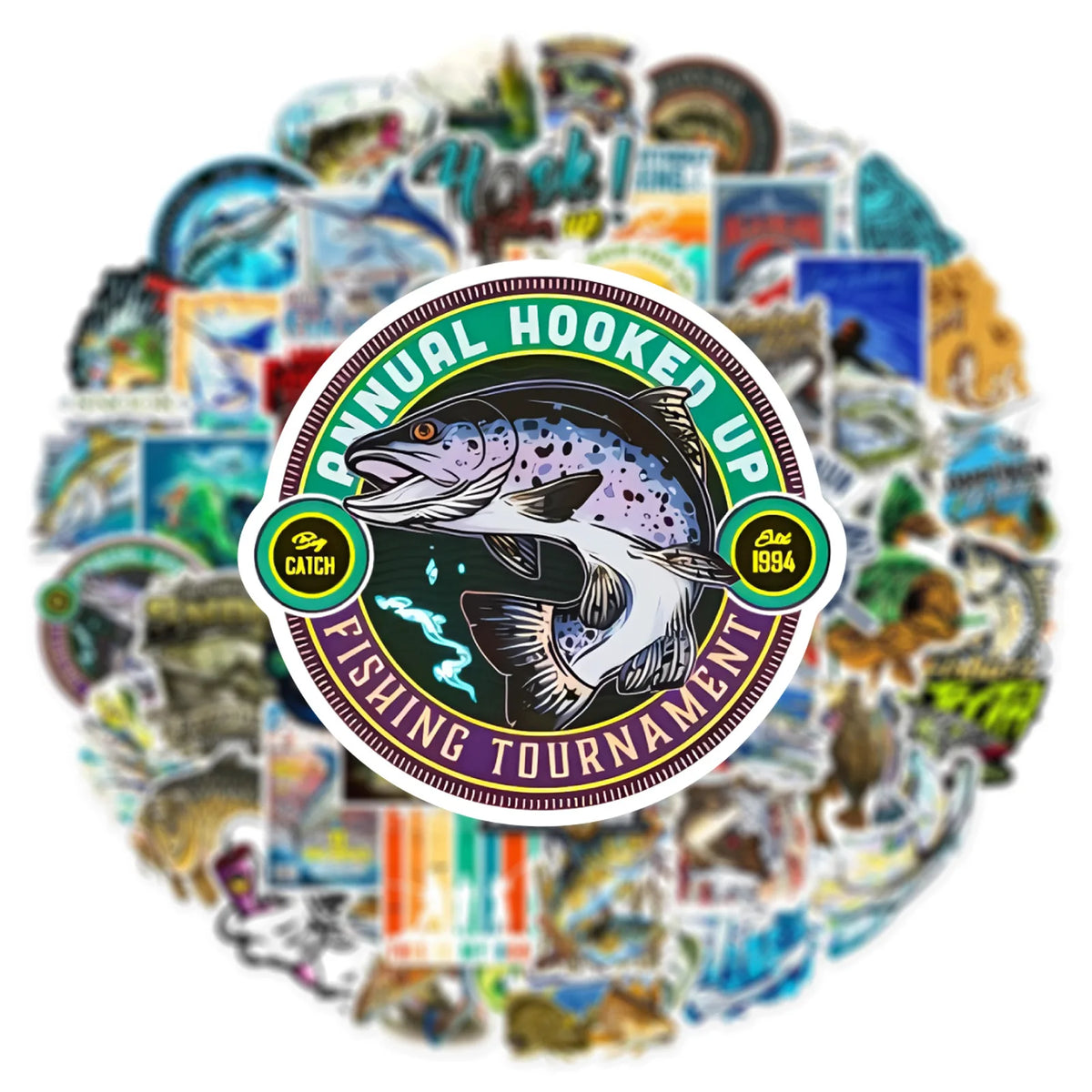 50er-Set Outdoor & Biker Sticker Pack – Wasserdicht