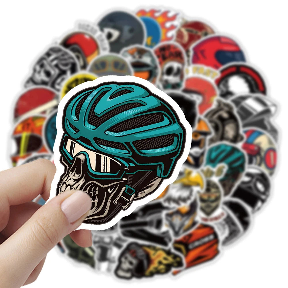 Biker Sticker-Pack – Wasserfeste Totenkopf-Vinyl-Decals (10, 30 oder 50 Stück)