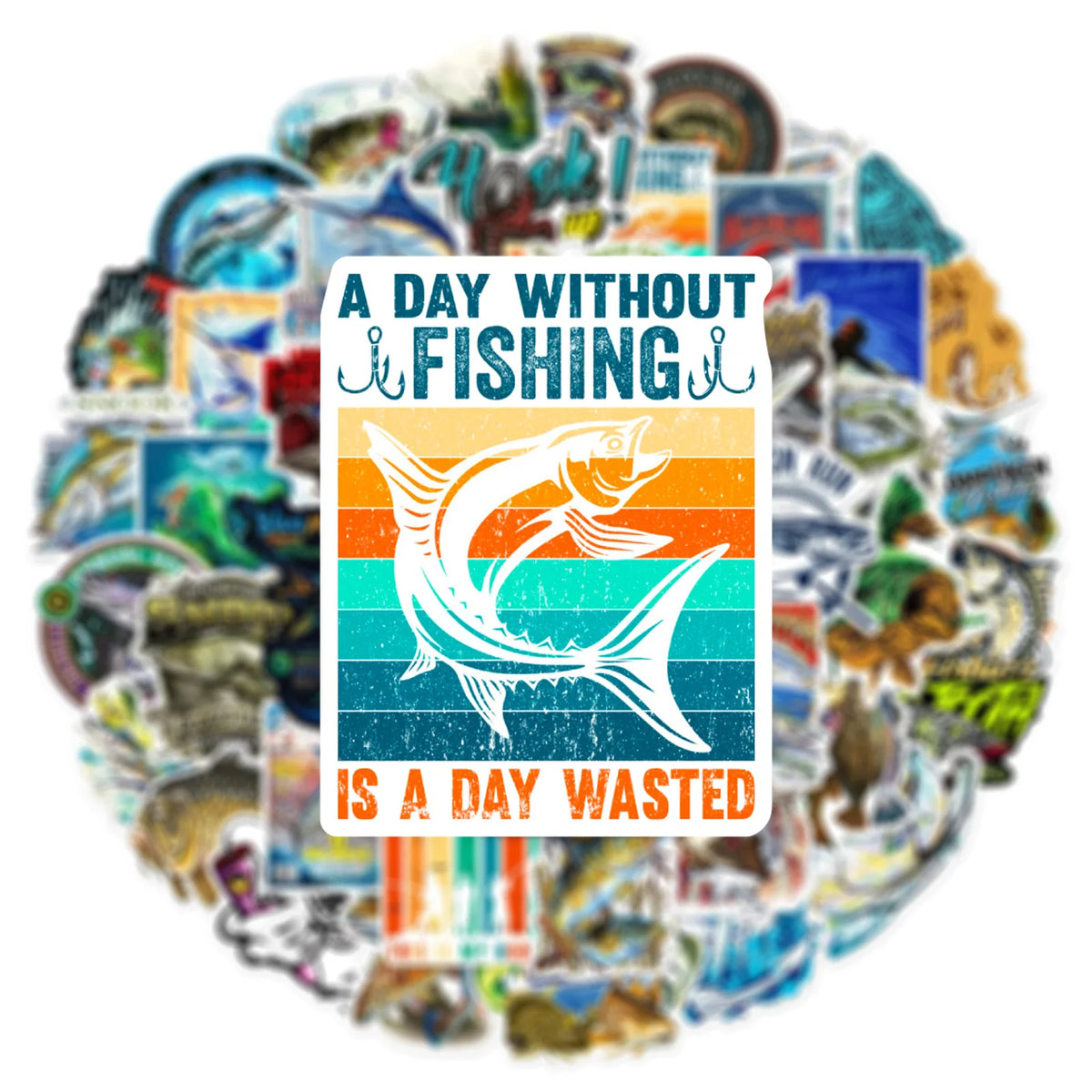 50er-Set Outdoor & Biker Sticker Pack – Wasserdicht