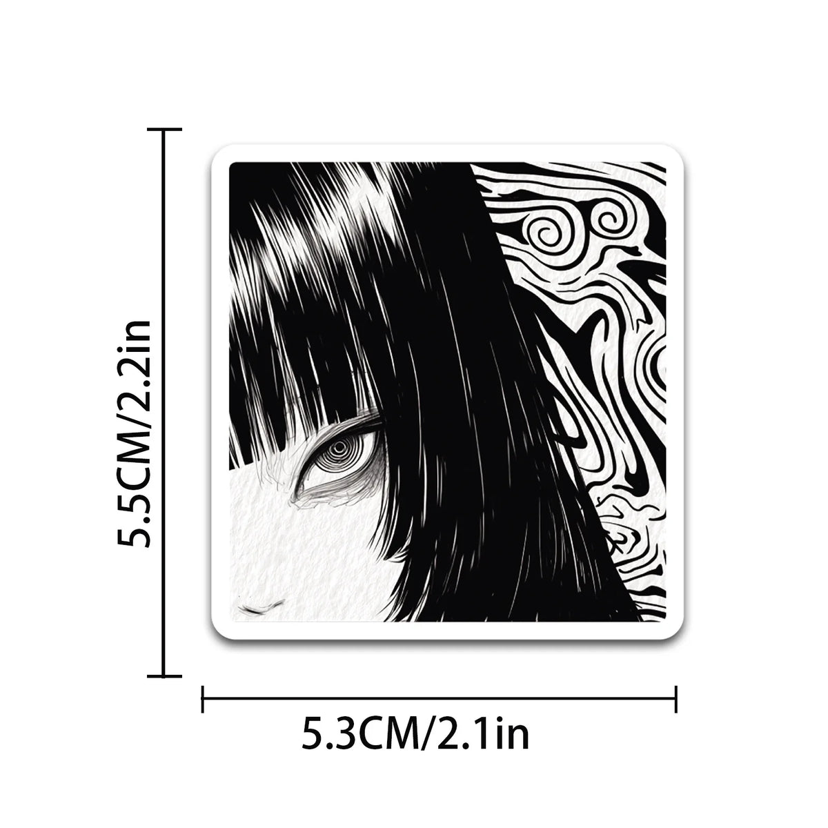 50er-Set Gothic & Dark Horror Sticker Pack – Schwarz-Weiß (Wasserdicht)