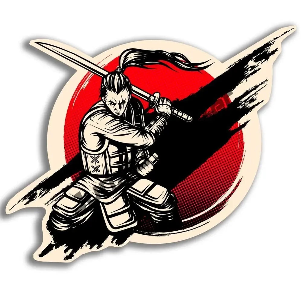 Japanische Oni & Samurai Vinyl-Sticker – Reflektierend & Wasserfest