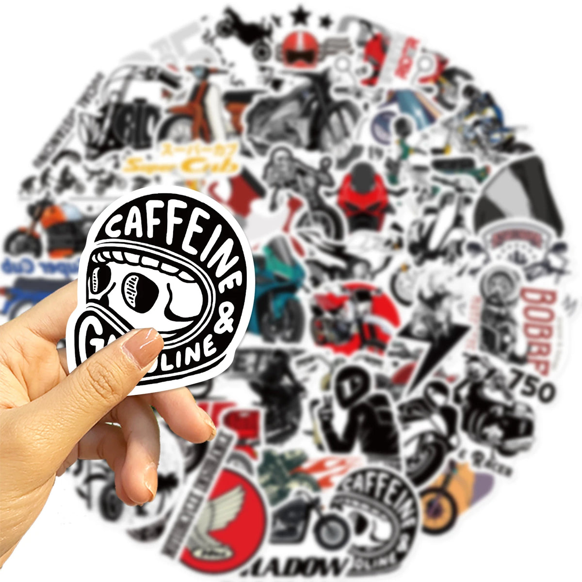 Biker Sticker-Pack – Wasserfeste Biker-Vinyl-Aufkleber (50 Stück)